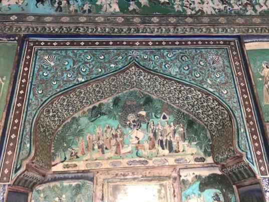 Porte peinte - Palais de Bundi - Rajasthan - Inde