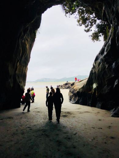 Dans la grotte - Muriwai Beach - Nouvelle-Zélande