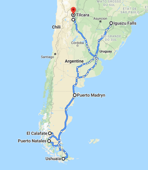 Itinéraire Argentine